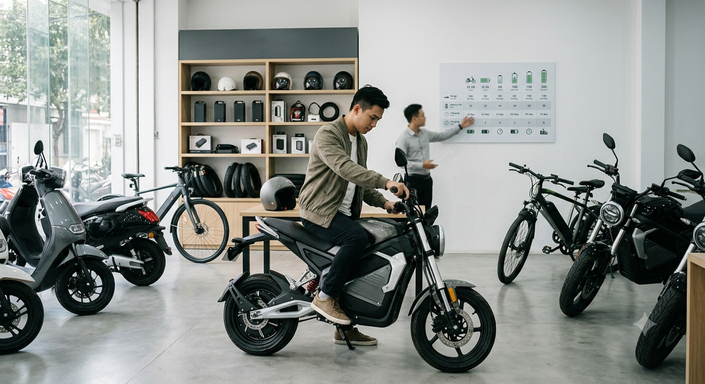 Hướng dẫn chọn xe điện phù hợp với quãng đường di chuyển hằng ngày