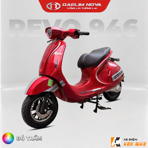 Xe máy điện Revo 946 màu đen mờ