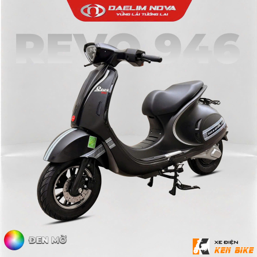 Xe máy điện Revo 946 màu đen mờ