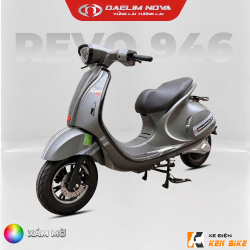 Xe máy điện Revo 946 màu xám piagio