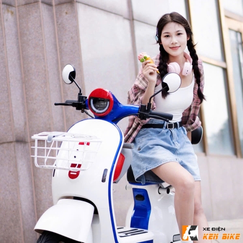 Xe điện Dylexe X1 Trắng phối xanh - đỏ
