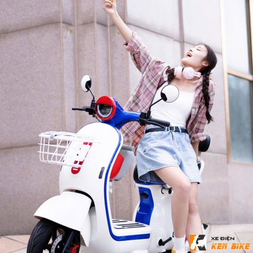 Xe điện Dylexe X1 Trắng phối xanh - đỏ