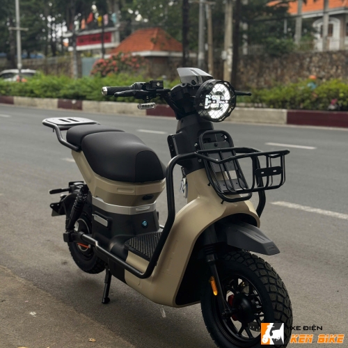 Xe đạp điện Type 3 pro 2026 - màu nâu kem